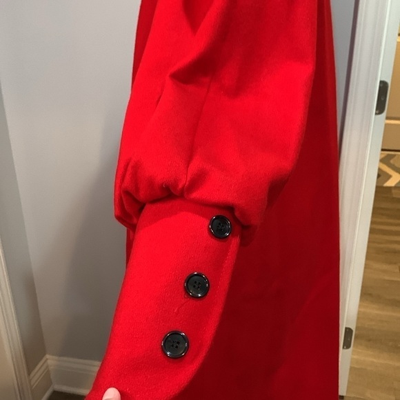 Vintage Lady Suzette women’s long, red peacoat - Picture 3 of 11